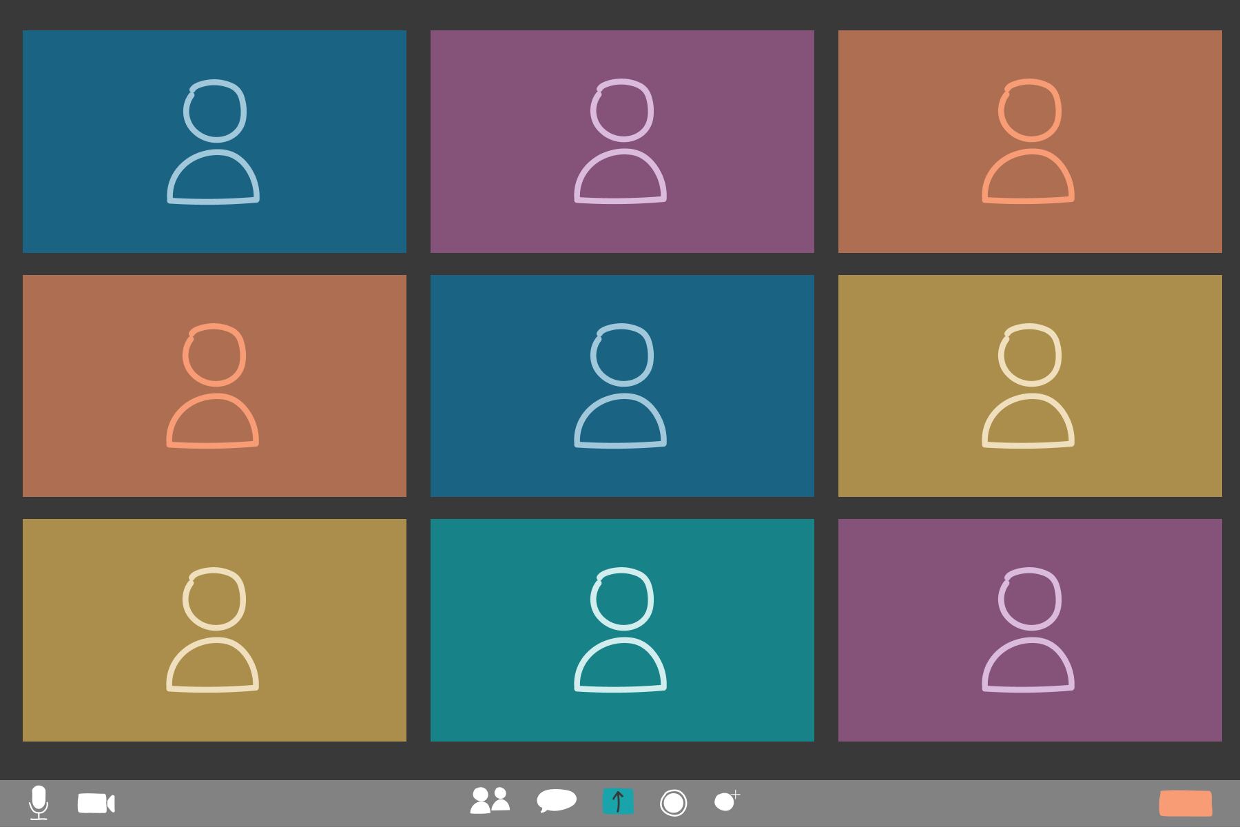 An illustration of a video call.