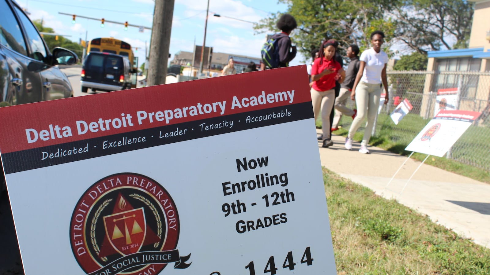 Students at Detroit Delta Preparatory Academy were let out early on Wednesday after learning that their school will close next week.