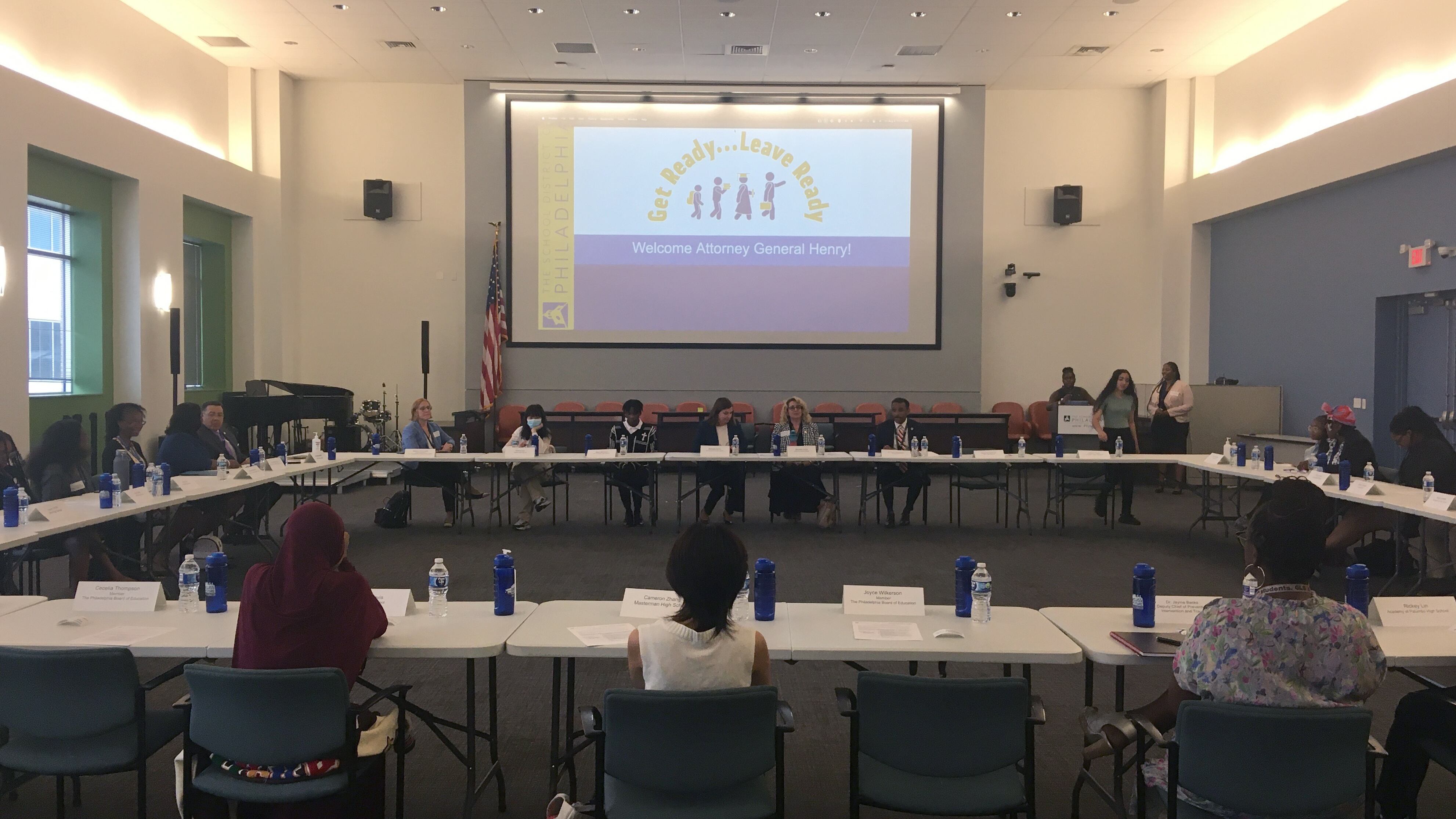 Students talk about gun violence and mental health during a roundtable discussion at the Philadelphia School District building on Friday, Aug. 4, 2023 in Philadelphia, Penn.