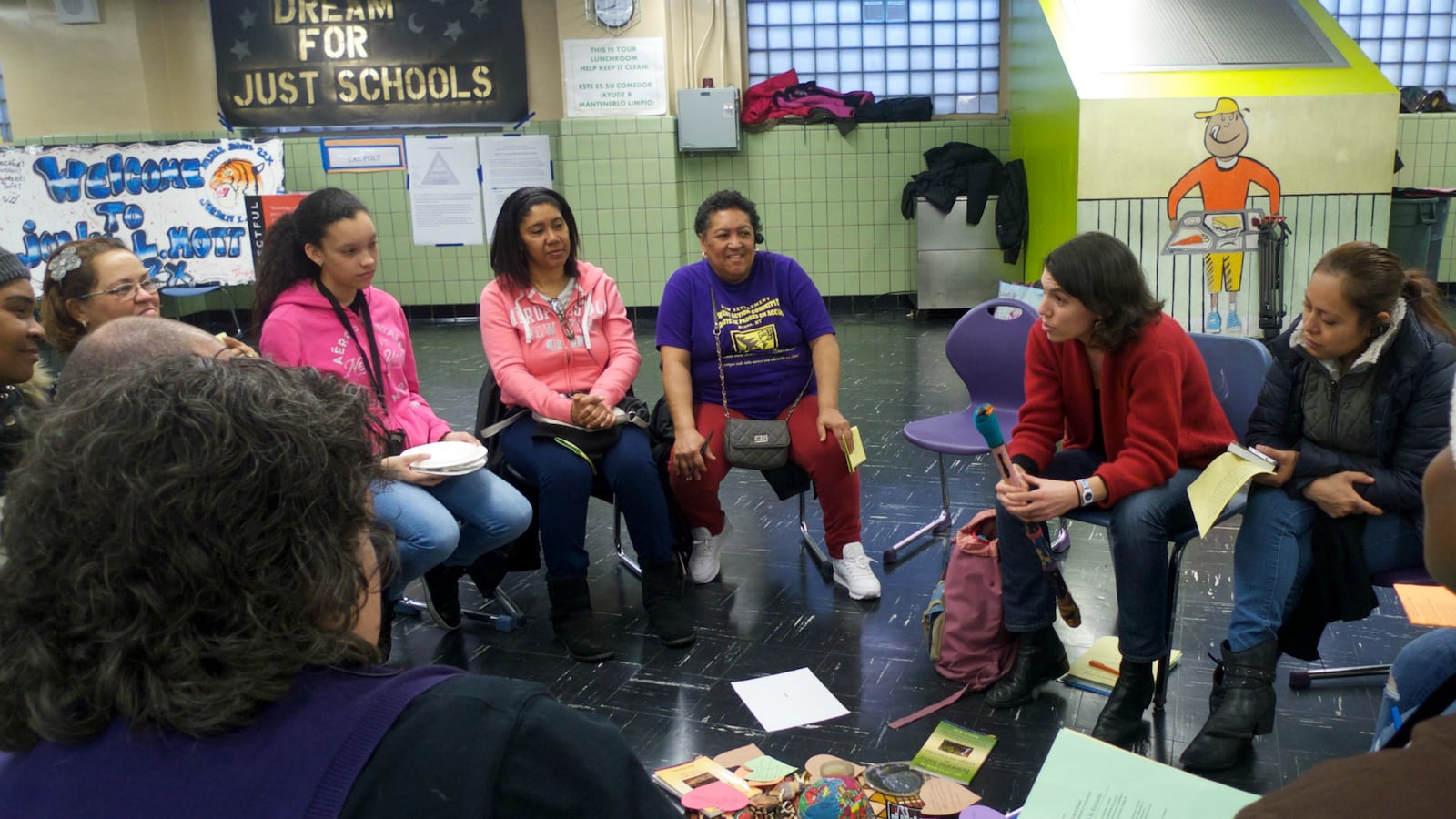 At the event Monday, students and educators learned about “restorative circles,” a method of resolving conflicts by having both sides discuss the issue in a group.