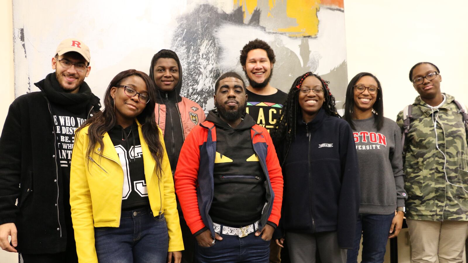 Members of the New-Ark Leaders of Health research team. From left: Hansier Rodriguez, Kutorkor Kotey, KryJuan Roberson, Eric Bellamy, Israel Alford, Kayla Killiebrew, Simone Richardson, and Asiyah Marti.