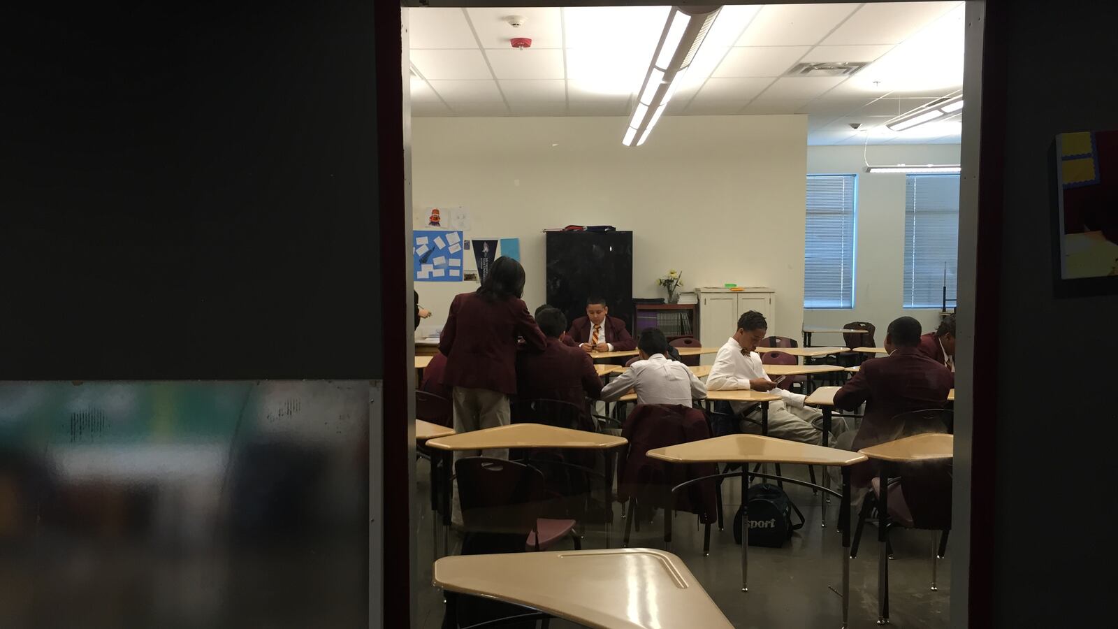 Students at Sims-Fayola International Academy.