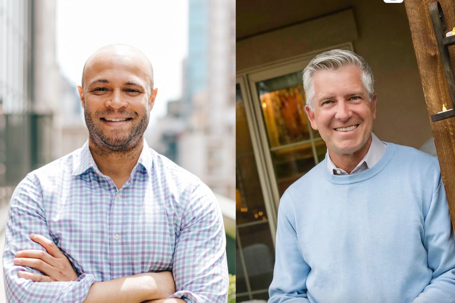 Headshots of two men, side by side.
