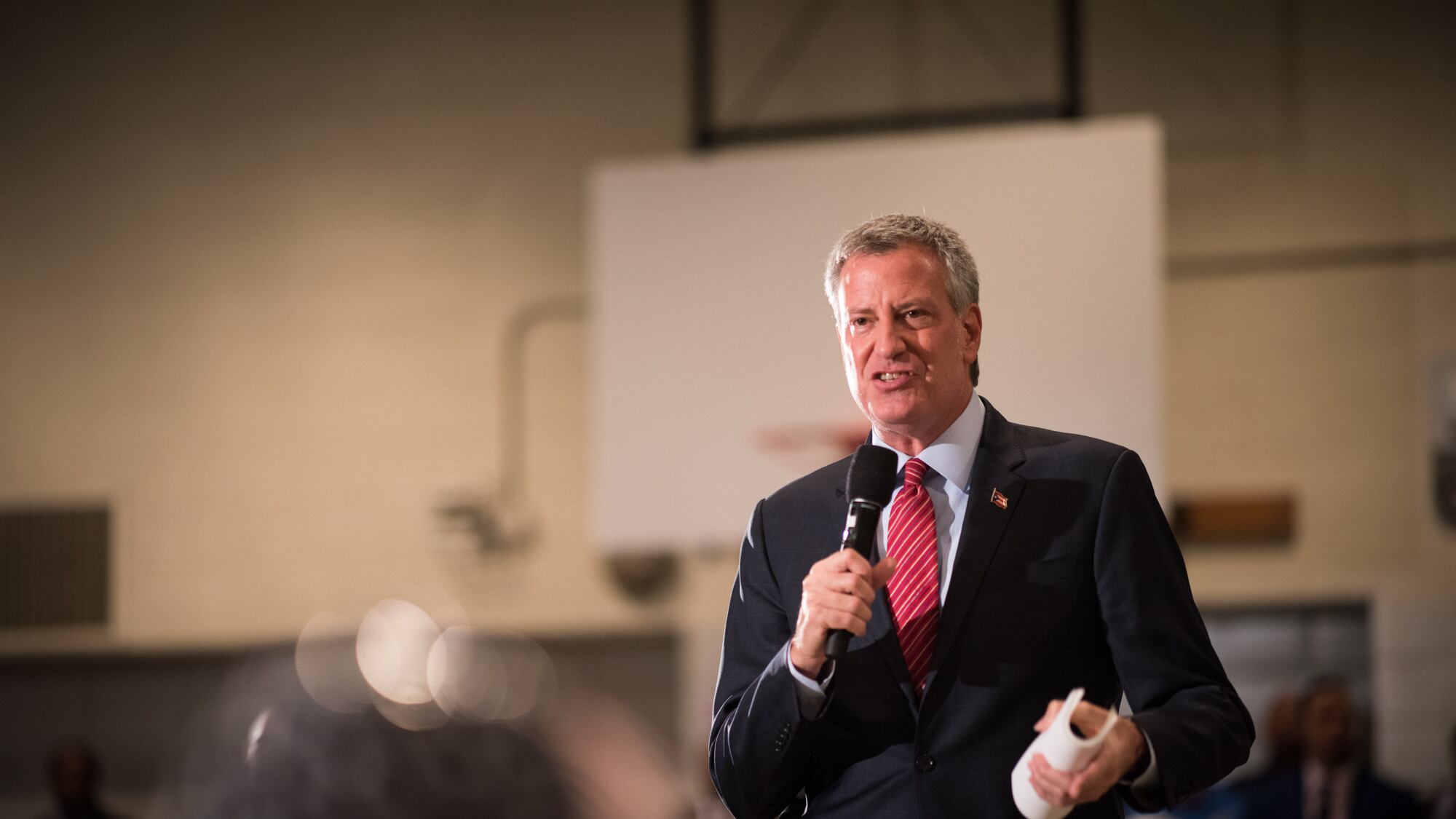 Mayor Bill de Blasio announced a phased-in approach to starting the school year, with the youngest students and those with disabilities attending in-person classes first. 