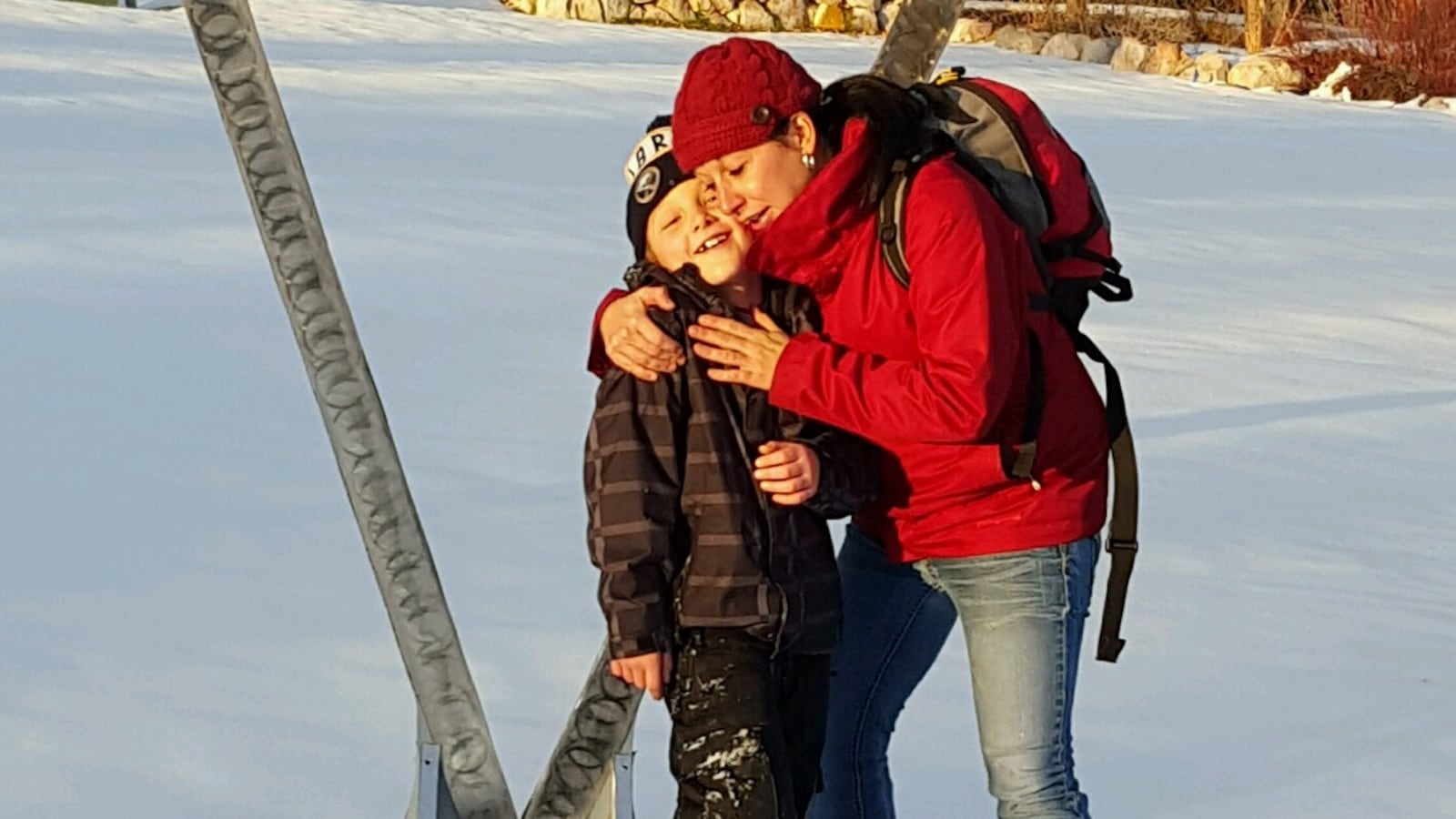 The author and her son.