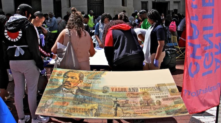 Philly students, teachers join in monumental art project to honor Octavius Catto