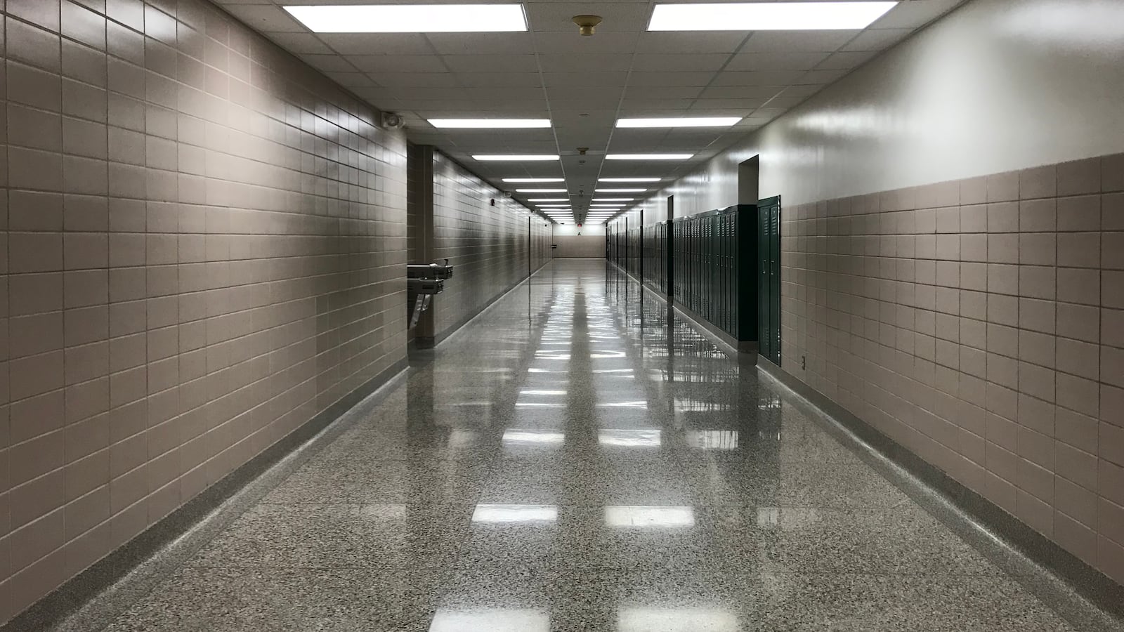 Hallways at Arlington High School are empty after the last day of school in 2018.