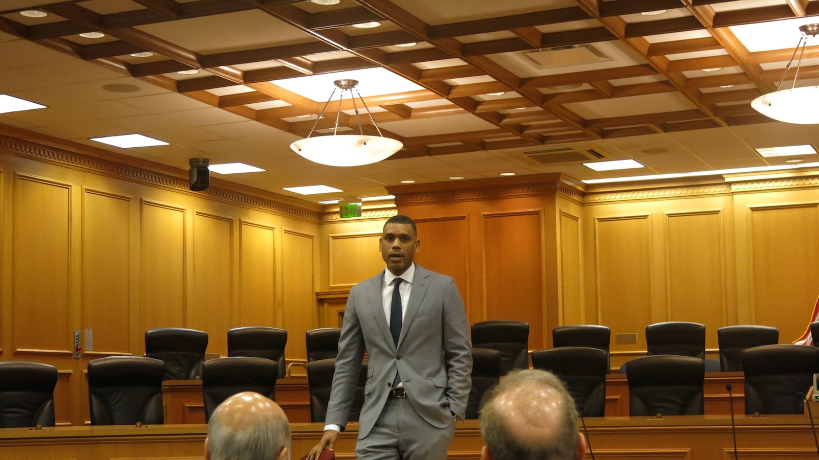 Allan Houston, a former University of Tennessee and New York Knicks basketball player, speaks to legislators about school choice.