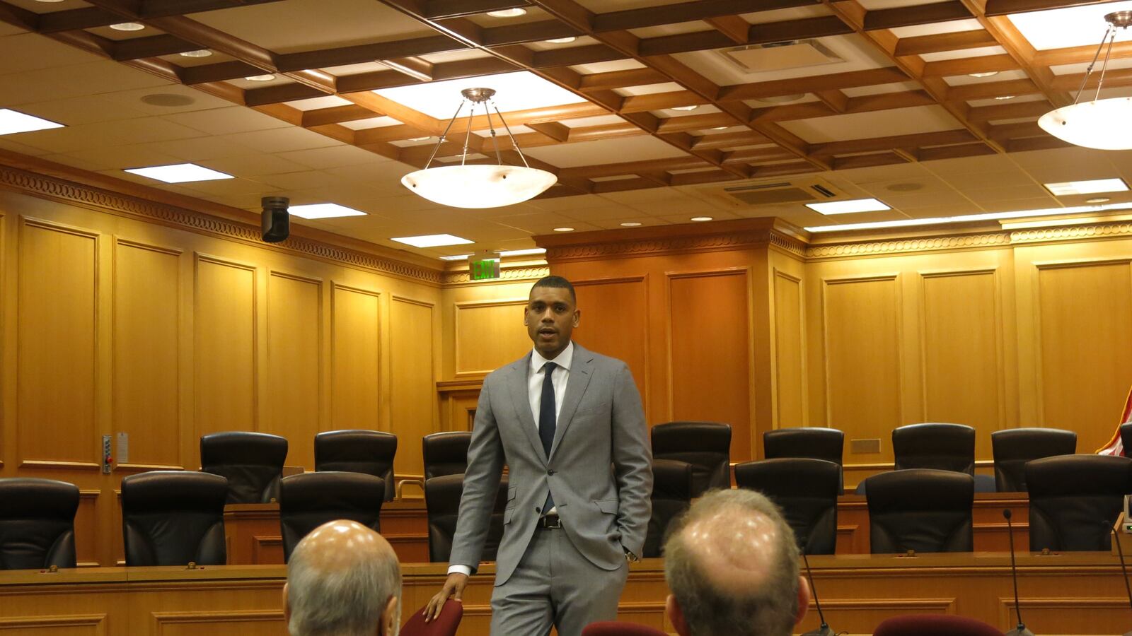 Allan Houston, a former University of Tennessee and New York Knicks basketball player, speaks to legislators about school choice.
