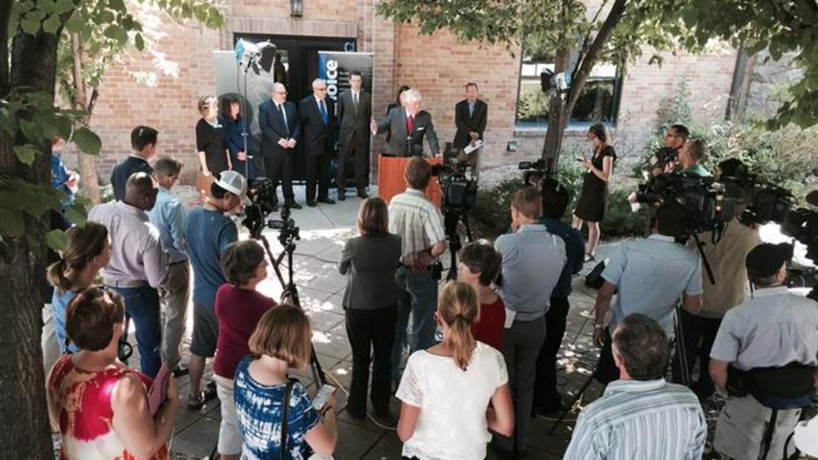 Douglas County school officials last year after the state Supreme Court rejected their voucher program.