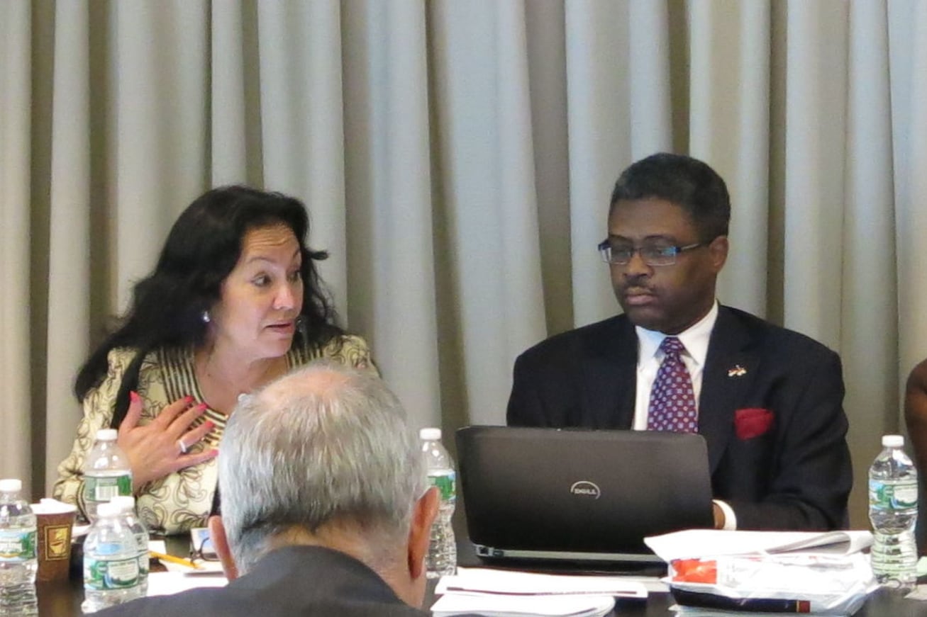 Betty Rosa discusses teacher evaluations during a Board of Regents meeting.