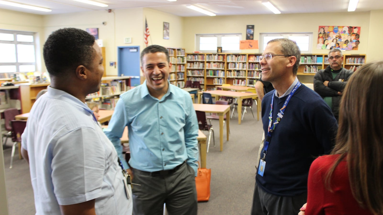 Teacher leader initiatives are a focus  not only in Tennessee, but nationwide. Here, Denver teacher-leaders talk to Denver Public Schools superintendent  Tom Boasberg at an event announcing the expansion of the district's teacher leadership program.