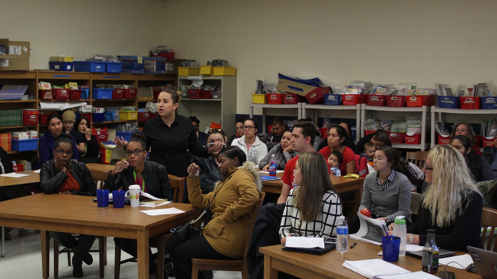 Parents and teachers crowded into a board meeting at Southwest Detroit Community School in October to voice concerns about their struggling school.