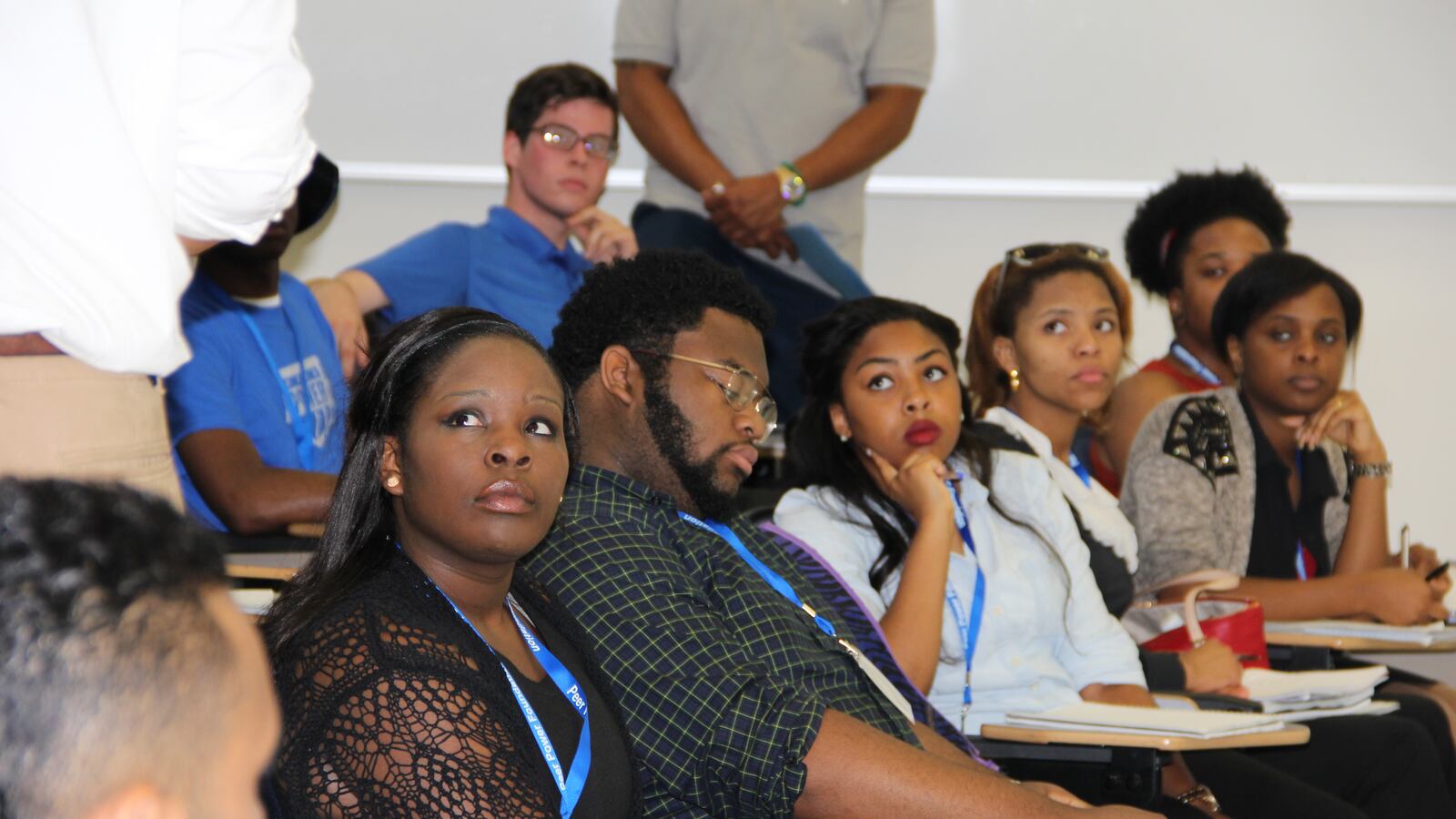 College students train for newly created high school tutoring jobs during a summer training session at the University of Memphis.