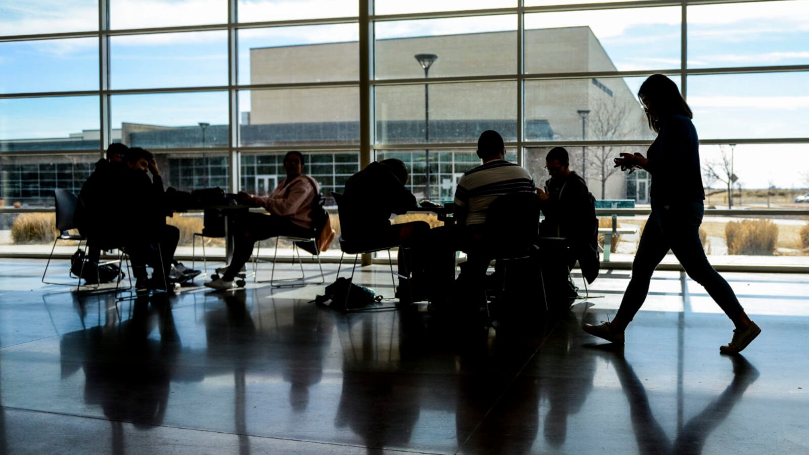 Students study in the Eagles Nest at Adams City High School Monday, Feb. 4, 2019.