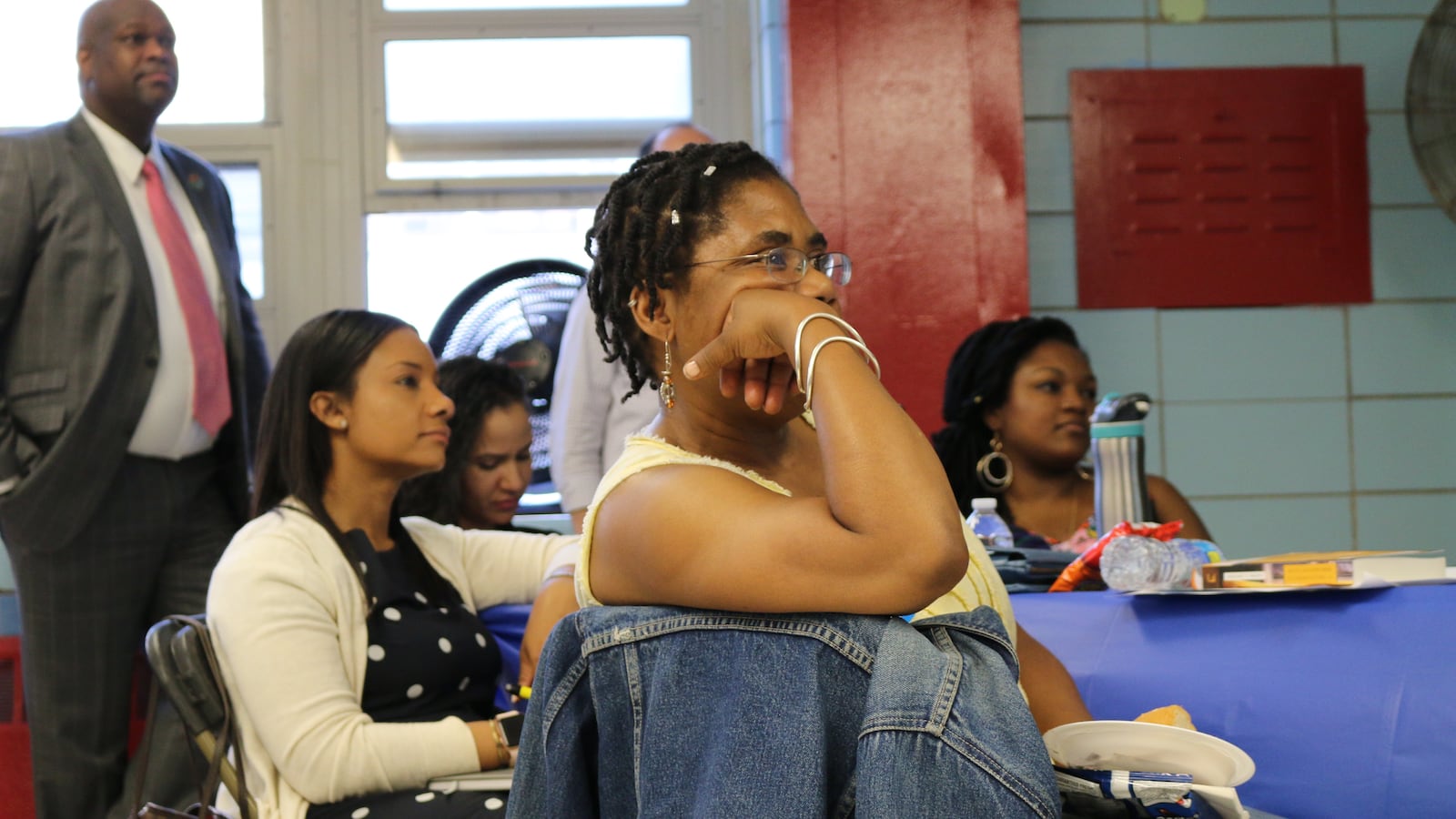 Parents, educators, and integration advocates gathered in Harlem for a town hall organized by Mayor Bill de Blasio's School Diversity Advisory Group in June.