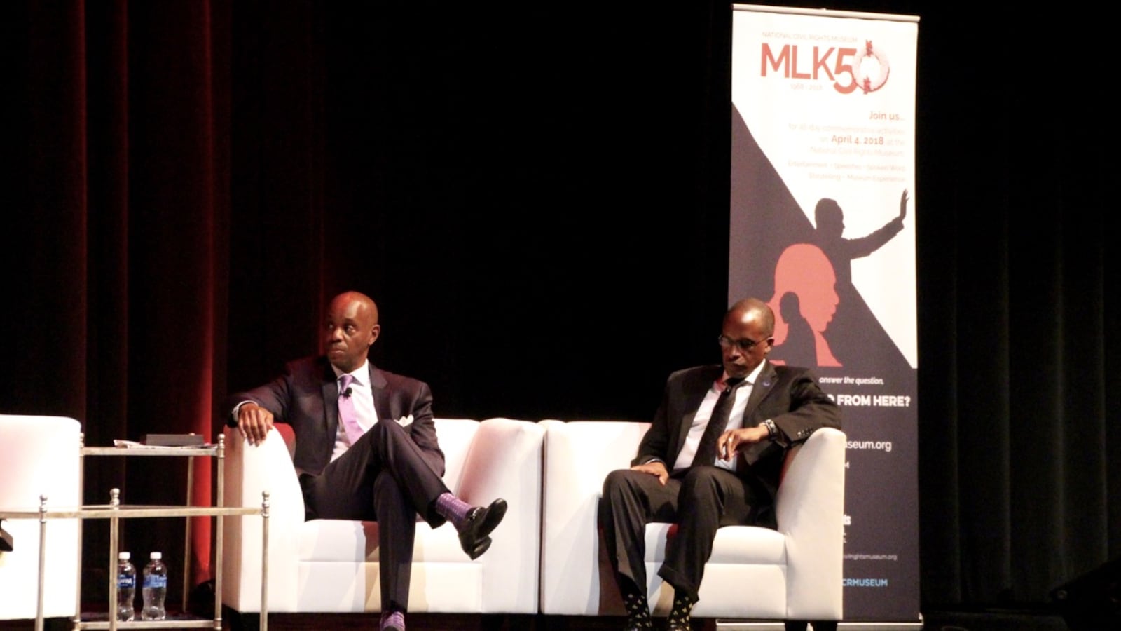 At a panel about education, Memphis Superintendent Dorsey Hopson (left) joined Walter Kimbrough, president of Dillard University (right), former U.S. Education Secretary John B. King, and Karen Harrell, vice president of early childhood services at Porter-Leath.