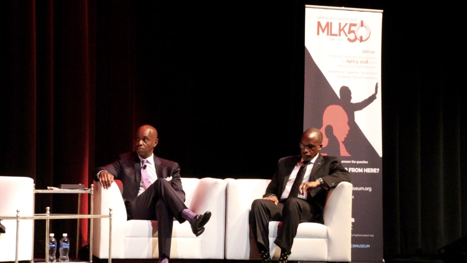 At a panel about education, Memphis Superintendent Dorsey Hopson (left) joined Walter Kimbrough, president of Dillard University (right), former U.S. Education Secretary John B. King, and Karen Harrell, vice president of early childhood services at Porter-Leath.