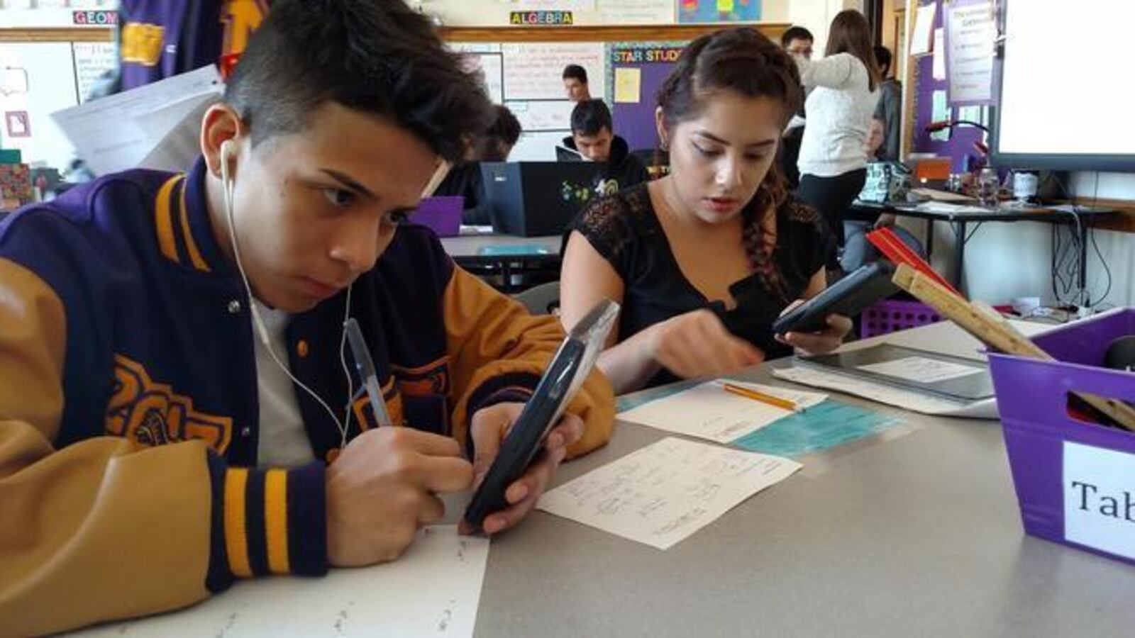 A file photo of students at Denver's North High School.