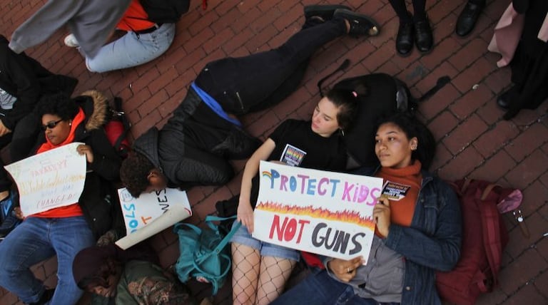Trying to keep post-Parkland momentum, students again protest gun violence in Philly