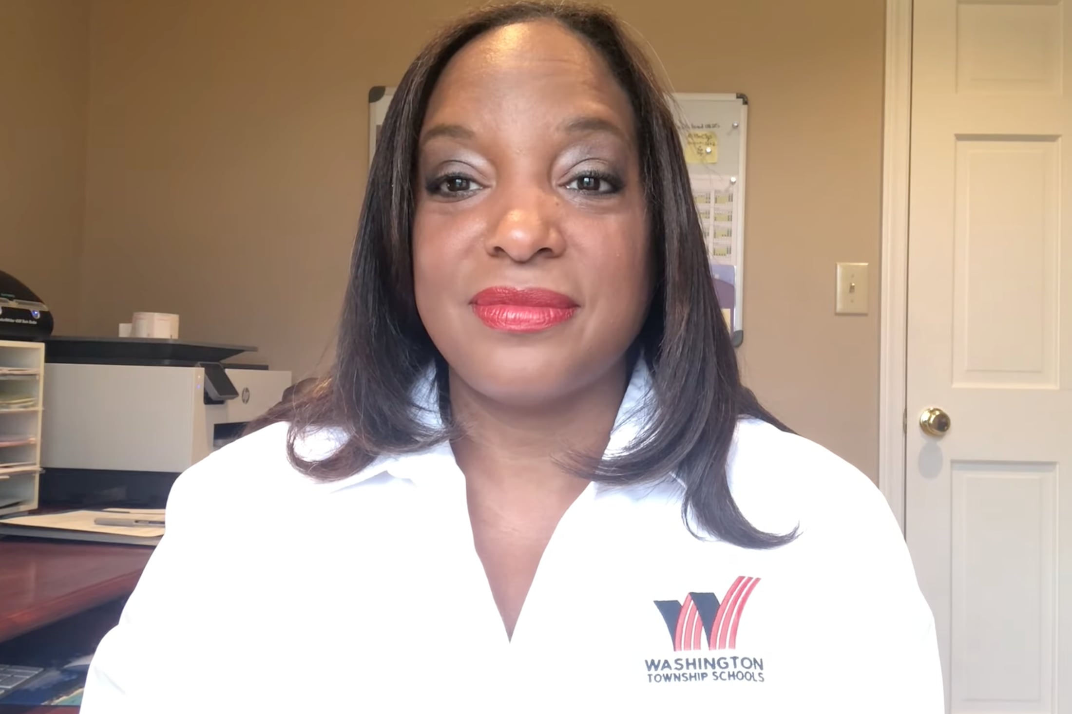 Woman in a white shirt