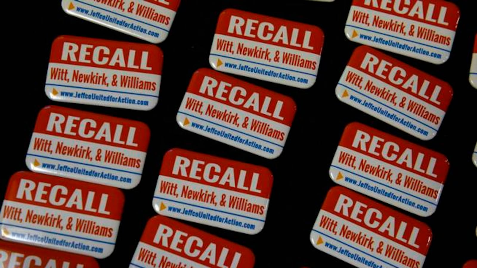 Party favors at recall supporters'  election night gathering (Helen H. Richardson/The Denver Post).
