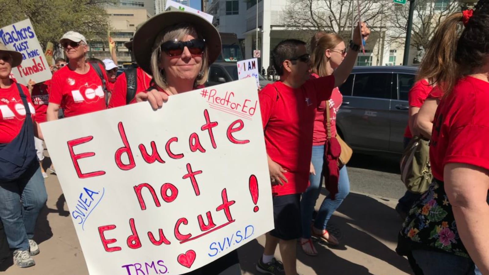 Thousands of Colorado teachers rallied for more education funding on April 27. (Melanie Asmar/Chalkbeat)