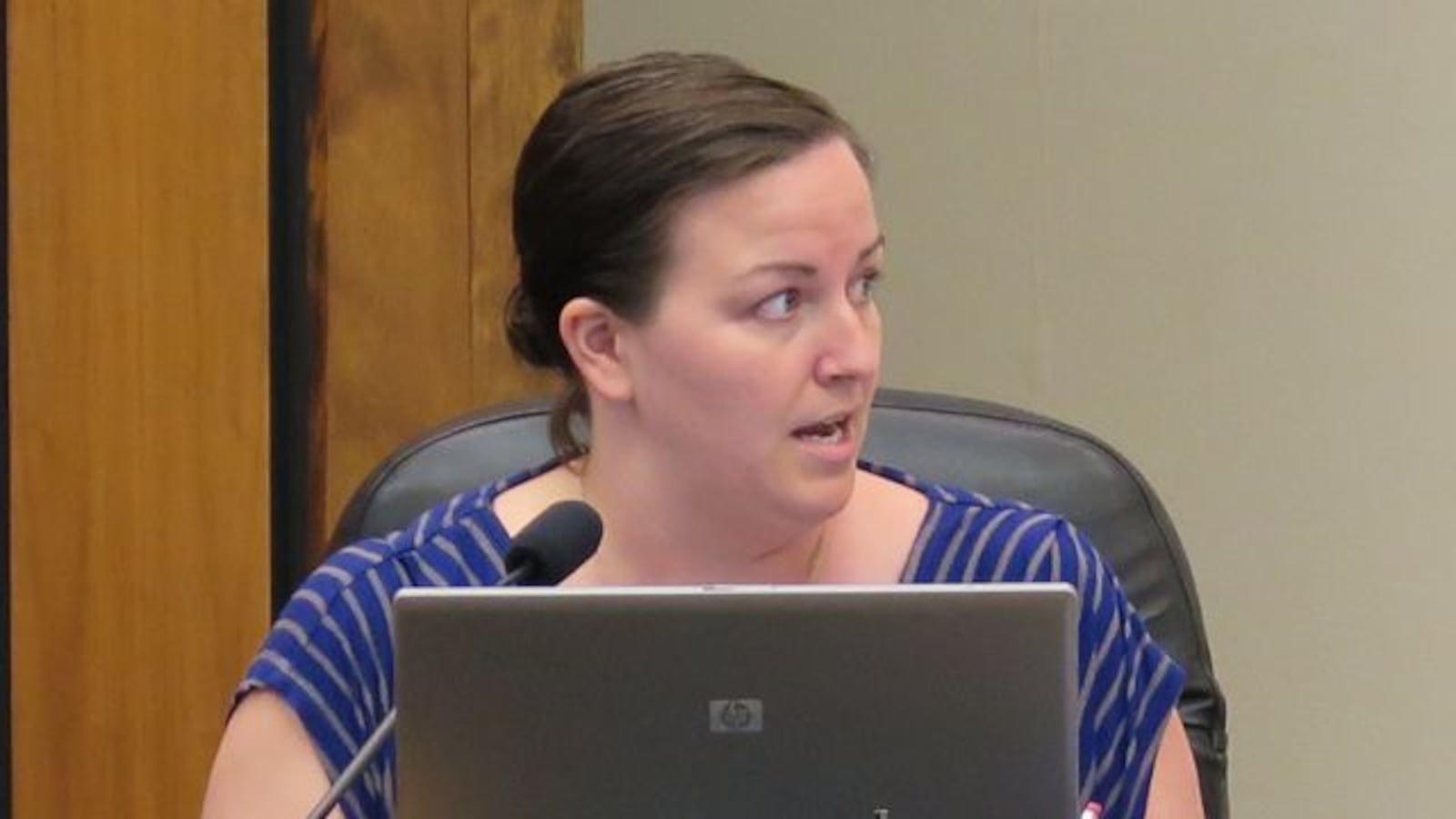 Union leaders and fellow board members questioned a plan for overhauling teacher pay proposed by board member Caitlin Hannon at Tuesday's meeting.