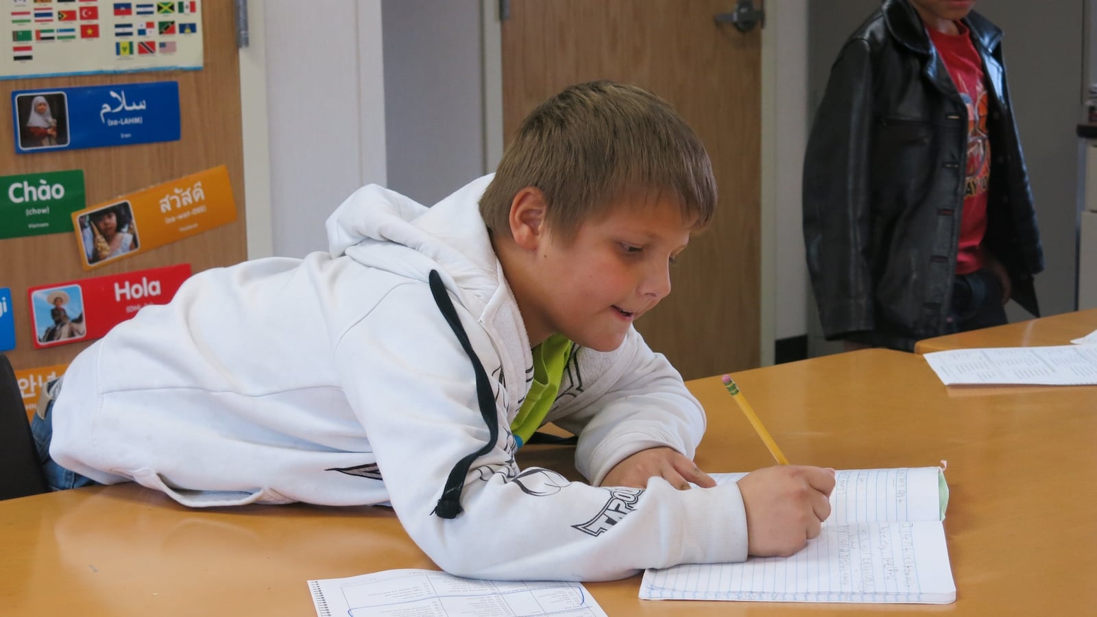 A student at Ellis Elementary.