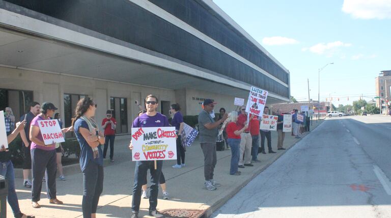 Dozens rally to protest closing high schools in Indianapolis Public Schools