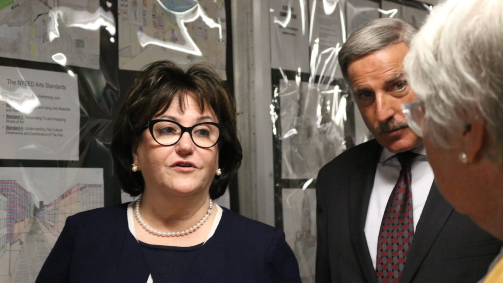 State Education Commissioner MaryEllen Elia at Thomas A. Edison Career and Technical Education High School.