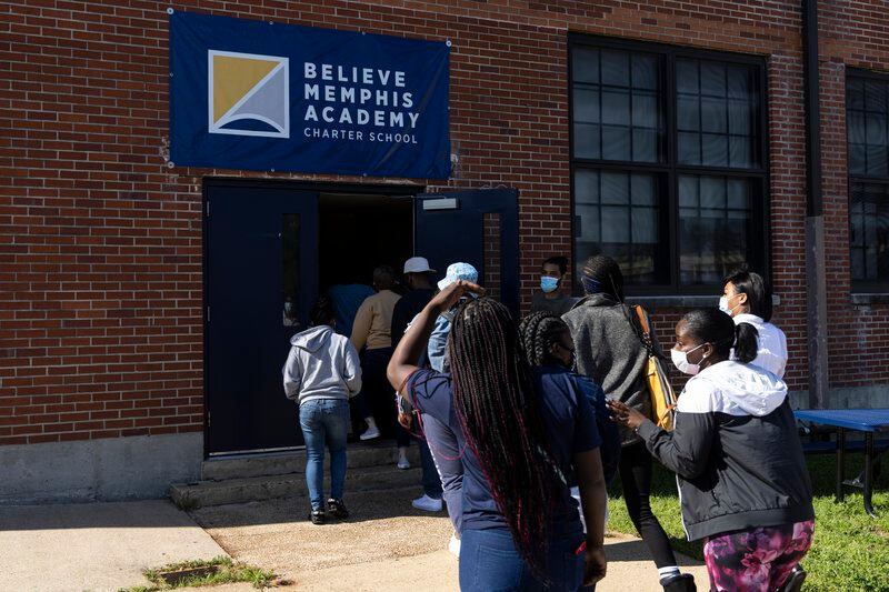 MEMPHIS, TN - April 15, 2021: The Believe Memphis Academy’s Badger Postal Service program delivers meals and school supplies to the students of Believe Memphis Academy.